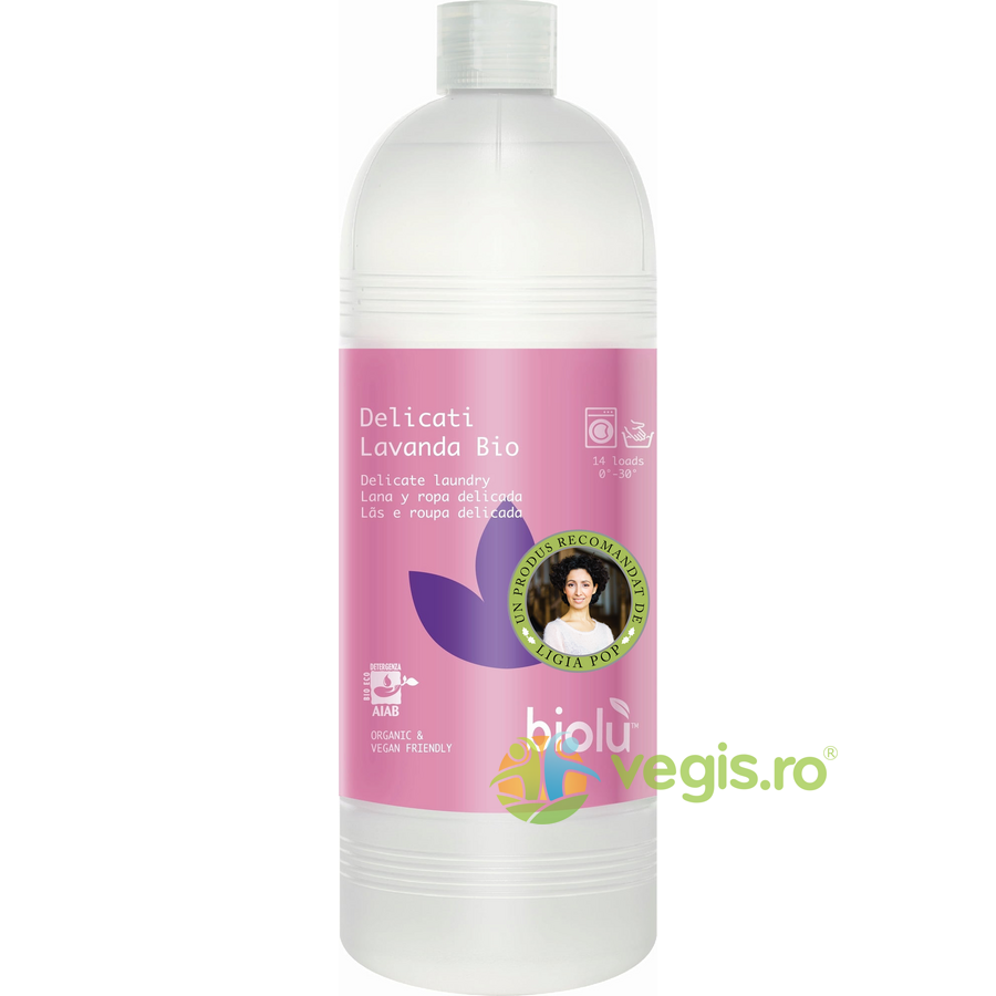 Detergent Pentru Rufe Delicate cu Lavanda Ecologic/Bio 1L