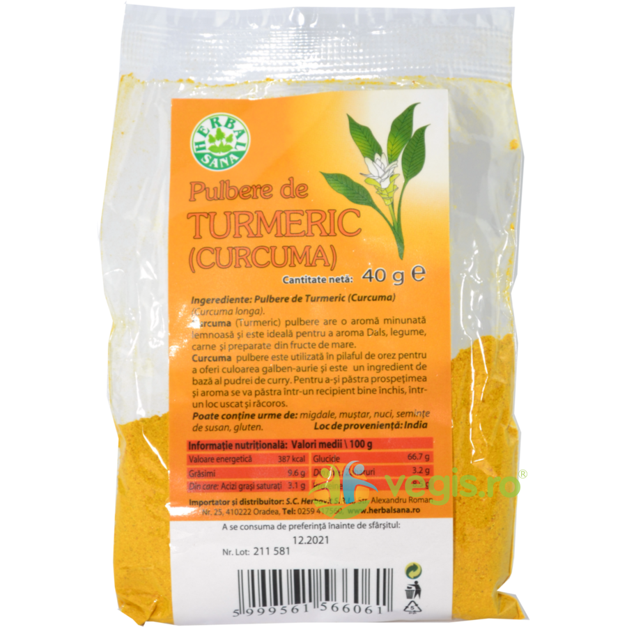 Turmeric (Curcuma) Pulbere 40g